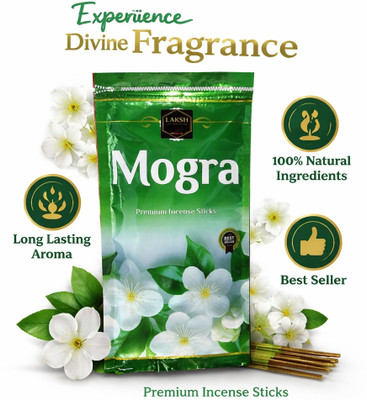 Laksh Mogra Agarbatti - Revitalizing Jasmine Incense for Daily Use Mogra(110 g, Set of 1)