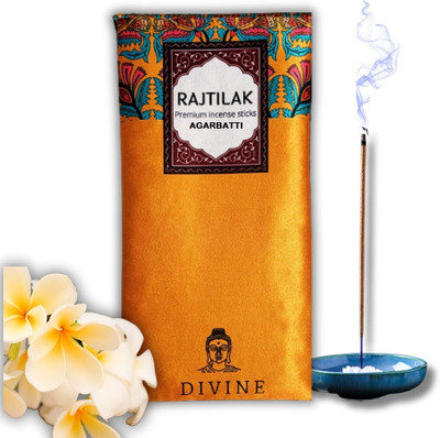 Rajtilak Agarabtti Divine sandal wood incense stick for Puja 1kg agarbatti (1 Pack of 600 sticks) Sandalwood(600, Set of 1)