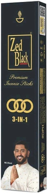 Zed Black Agarbatti Large ZedBlack 3in1, Incense Stick for Pooja, Havan, Other Occasion Natural Fragrance(100 g, Set of 1)