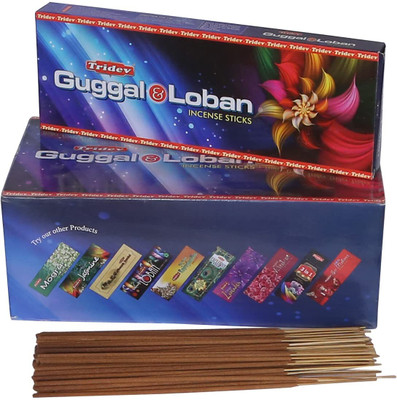 TRIDEV ECO GUGGAL & LOBAN PACK OF 6 AGGARBATHI GUGGAL, LOBAN(80 g, Set of 6)