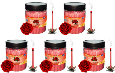 Shankh Rose Dhoop Incense Stick Pack of 1000 gram (200+200+200+200+200) Fragrance Rose(1000 g, Set of 1)