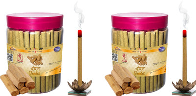 Green Spiritual Sandal (Chandan) Dhoop Stick (Incense Stick) Pack of 300 gram(150+150) Fragrance Sandal (Chandan)(300, Set of 1)