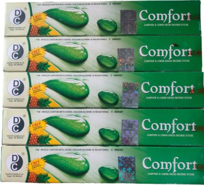 dc Comfort Mosquito Agarbatti Citronella With Fresh Lemon Grass (Pack of 5) Lemon(600, Set of 5)