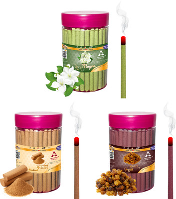 Aereoday Mogra, Panchvati & Guggal Dhoop Stick Pack 300 gm (100+100+100) Fragrance Mogra, Panchvati, Guggal(100 g, Set of 3)