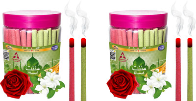 Aereoday 2 in 1 Mannat Dhoop Stick (Incense Stick) Pack of 300 gram (150+150) Fragrances Rose, Mogra(300 g, Set of 1)