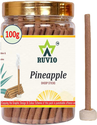 RUVIO Pine Apple Flavored Incense Stick 100g Pack Of 1 Pine Apple(100 g, Set of 1)