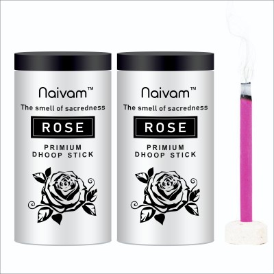 Naivam Rose/Gulab Dhoop Sticks | Pack of 2 x 100gm | Rose/Gulab Fragrance(200, Set of 2)