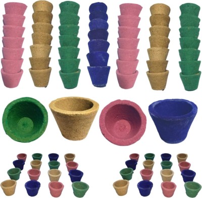 Gaumayam Empty Coloured Cups Herbal Dhuni Cups Suitable for Natural Your Choice Filling Guggul Dhoop(Pack of 50)