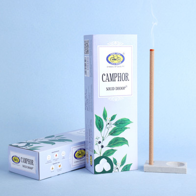 Cycle Pure Camphor Bambooless Dhoop Stick, 6 Inch, 50 Sticks Pack | Camphor Fragrance(50 Units, Set of 1)