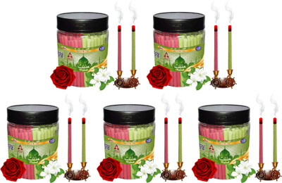 Shankh 2 in 1 Mannat Dhoop Incense Stick Pack of 1000 g (200+200+200+200+200) Fragrance Rose, Mogra(1000 g, Set of 1)