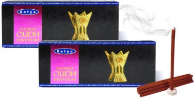 PRABHU Box Pack of 2 (14 Sticks Per Box) Satya Premium Oudh Dry Dhoop Incense Sticks Scented(14, Set of 2)