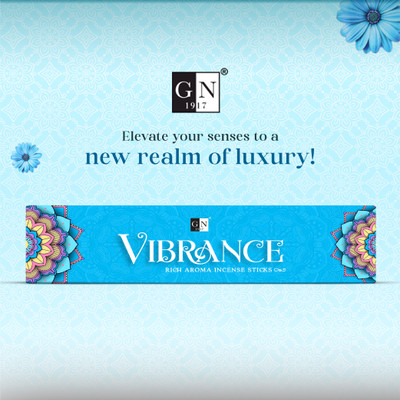 GN 1917 Vibrance Hand Rolled Incense Sticks Agarbatti | For Pooja & Meditation | Natural Ingredients | Rich Aroma Incense Stick(30 Units, Set of 3)