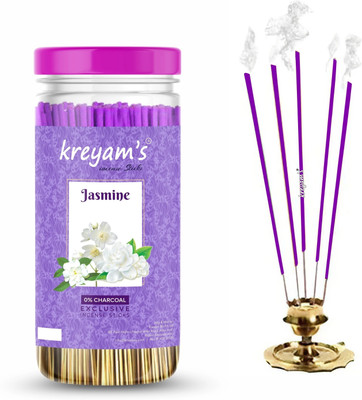 Kreyam's Jasmine Agarbatti Incense Sticks 400Gm Jasmine(225 Units, Set of 1)