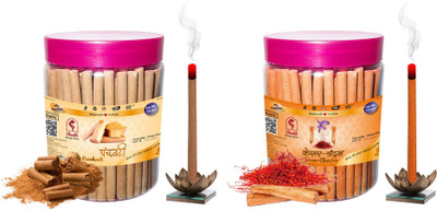 Green Spiritual Panchvati & Kesar Chandan Dhoop Stick (Incense Stick) Pack of 300 Panchvati, Kesar Chandan(150 g, Set of 2)