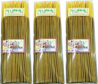 Maha Bamboo Chandan premium incense sticks pack of 6 (100gm) Chandan(100, Set of 6)