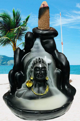 BZILO Adiyogi Shiv Backflow Incense Burner with 30 Cones Best for Gifting M_170 N/A(30 Units, Set of 1)