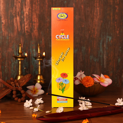Cycle Pure 3 in 1 Agarbatti - Lily, Floral, Woody, Natural Fragrance(100 g, Set of 1)