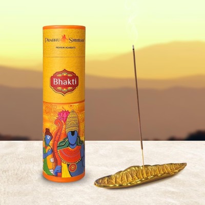 JPSR Prabhu Shriram Bhakti Low Smoke Charcoal Free Luxury Incense Stick Nature Inspired Fragrance(100, Set of 1)