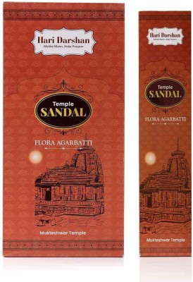 Hari Darshan Temple Sandal | Chandan Organic Natural Agarbatti for pooja Sandal(144, Set of 12)