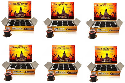 Rudra Pack of 6 (12 Pcs Mini Cup Box) Sampradayam Scented Herbal Sambrani Dhoop Cups Loban(12 Units, Set of 6)