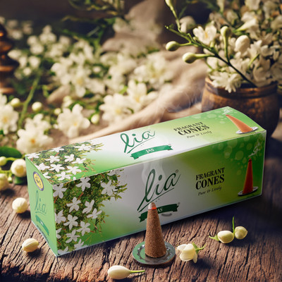 Lia Cycle Pure Jas Dry Dhoop Cones, 64N Dhoop