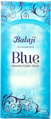 BALAJI AGARBATTI Balaji Blue Premium Flora Sticks (144 Sticks), Set Of 12 Sticks × 12 Pack Floral Fragrance with mild Musk & Sandalwood base notes(12 Units, Set of 12)