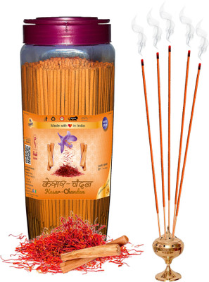 Shankh Kesar Chandan Agarbatti (Incense Stick) Pack of 500 gram Fragrance Kesar Chandan(500 g, Set of 1)