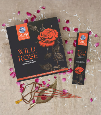 Ralfhsenses Wild Rose Agarbatti 12 Agarbattis Pack Rose(1 Units, Set of 12)