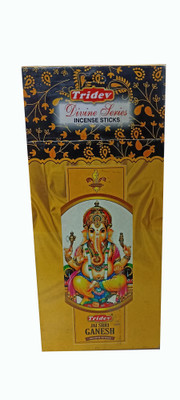 TRIDEV Jai Shree Ganesh Agarbatti Masala Incense Stick, Long Lasting Fragrance(180 Units, Set of 12)