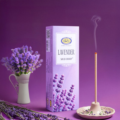 Cycle Pure Bambooless Dhoop Sticks with Free Holder, Eco Friendly, | Lavender Fragrance(50 Units, Set of 1)