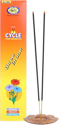 Cycle Three in One Agarbatti Three in One Agarbatti with Lily, Yugantar, Jagrane Fragrance(100, Set of 1)