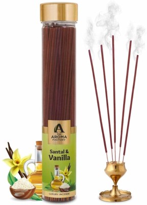 The Aroma Factory Organic Incense Sticks Santal & Vanilla(Creamy Fragrance)1 x 100g Bottl Santal & Vanilla(1, Set of 1)