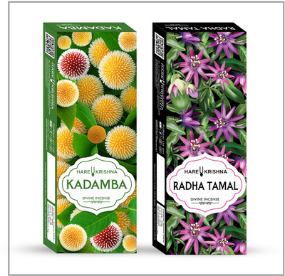 ISKCON HARE KRISHNA Kadamba + Radha Tamal Incense Stick floral(400 g, Set of 2)