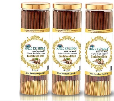 Vringra Hare Krishna Food For Soul Sandalwood Agarbatti - Incense Stick - Chandan Agarbatti -Agarbatti Stick (Pack Of 3) Sandalwood(600, Set of 3)