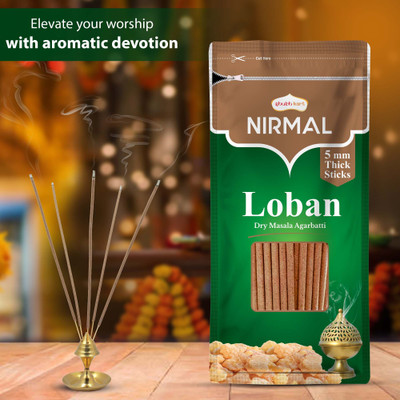 Shubhkart Nirmal 5mm Sticks Dry Masala Zipper Agarbatti Loban(125 g, Set of 1)