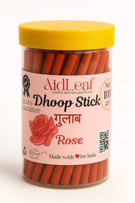 AidLeaf Rose Insence Stick (Dhoop Stick) Rose(100 g, Set of 1)