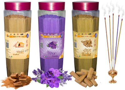 Shankh Panchvati, Lavender & Sandal Agarbatti Pack of 900 gram (300+300+300) Fragrances Panchvati, Lavender, Sandal (Chandan)(300 g, Set of 3)