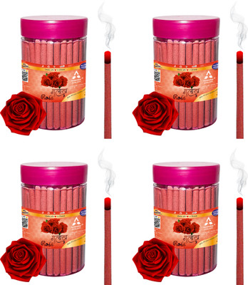 Aereoday Rose Dhoop Sticks (Incense Sticks) Pack of 400 gram (100+100+100+100) Fragrance Rose(400 g, Set of 1)