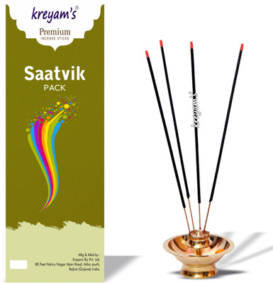 Kreyam’s Satvik Pack Agarbatti Dhup Batti Incense Sticks Lavender (35, Set Of 1) MOQ 10 For Rs. 18 @ 94% off