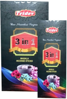 TRIDEV 3in1 pack of 3 Incense Sticks(6 Units, Set of 6)