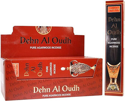 NANDITA Dehn Al Oudh Agarbatti 15 Gram x 12 Pack Incense for Home Office Yoga Meditation Dehn Al Oudh Agarbatti Incense Sticks(1 Units, Set of 1)