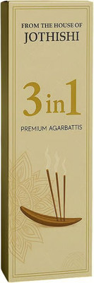 Jothishi 3in1 Premium Agarbatti – Trio Fragrance Incense Sticks Combo for Puja Trio(1 Units, Set of 1)