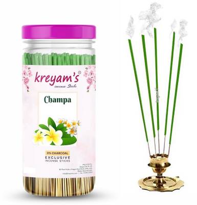 Kreyam's Champa Agarbatti Dhoop Stick Agarbatti Denim, Vandana, Kashidhup, Champa, Jasmine Combo Set of 240 Incense Sticks