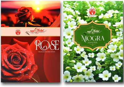NEW INDIA PERFURMERY WORKS Incense sticks combo pack of 2 Mogra, Rose(2 Units, Set of 2)