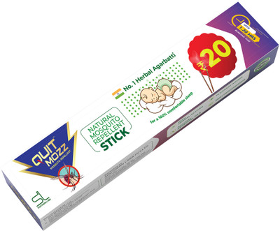 QUITMOZZ Mosquito Repellent Incense Sticks, Herbal Machar Agarbatti, 120 Sticks Sandalwood(120 Units, Set of 1)