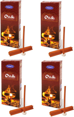 BigWheels Pack of 4 (20 Sticks Per Box) Oudh Incense Dry Dhoop Sticks for Aroma & Smoke Oudh(20 Units, Set of 4)
