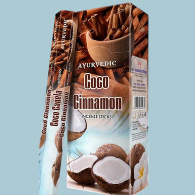 Darshan Golden Nag Meditation Incense Stick Coco Cinnamon(20 Units, Set of 6)