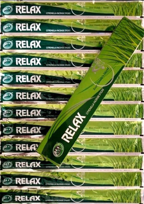 AMC Relax Citronella Incense Sticks Natural Mosquito Repellent Agarbatti Pack of 12 Incense Sticks(12 Units, Set of 1)