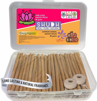 Parag Fragrances Lotus & Kesar Chandan Dhoop Sticks Combo Air Purification and Meditation(90 g, Set of 1)