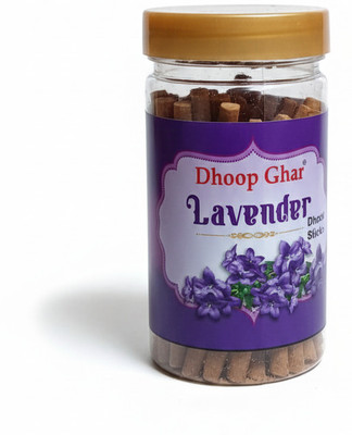 Dhoopghar Lavender Dhoop Sticks For Pooja Jar Pack 100Grams Charcoal Free Lavender(125 g, Set of 1)